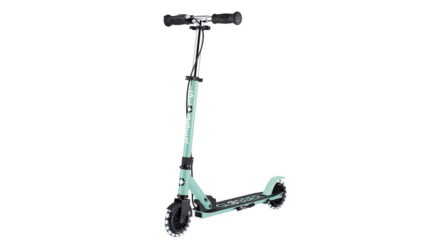 Самокат GLOBBER серії FLOW ELEMENT JUNIOR LIGHTS, м"ятний, колеса з підсвічуванням 3+ 3 Самокат GLOBBER серії FLOW ELEMENT JUNIOR LIGHTS, м"ятний, колеса з підсвічуванням 3+ 3