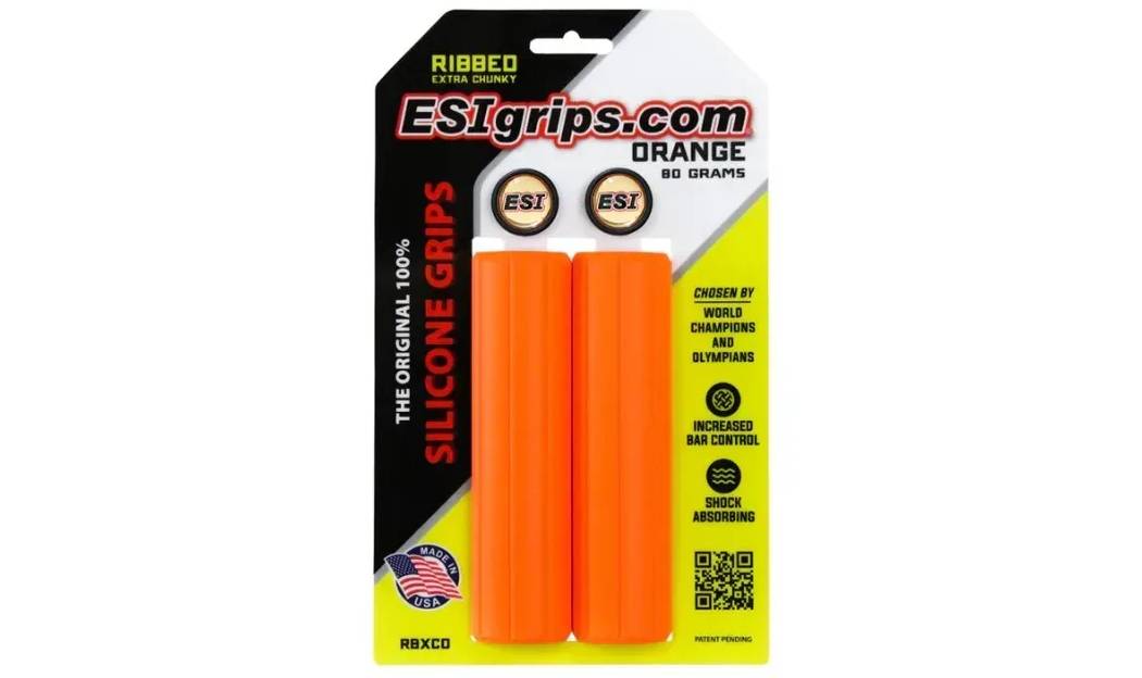 Гріпси ESI Ribbed Extra Chunky Orange Silicone Bicycle Grips 2