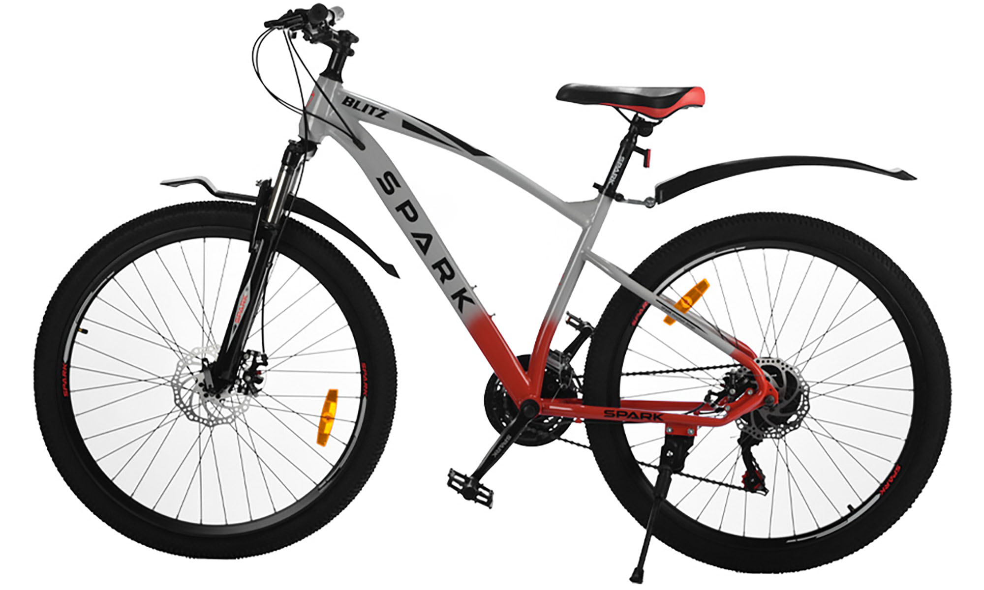 Велосипед SPARK BLITZ 27,5", размер M, рама 17", год 2025, серый с красным 2 Велосипед SPARK BLITZ 27,5", размер M, рама 17", год 2025, серый с красным 2