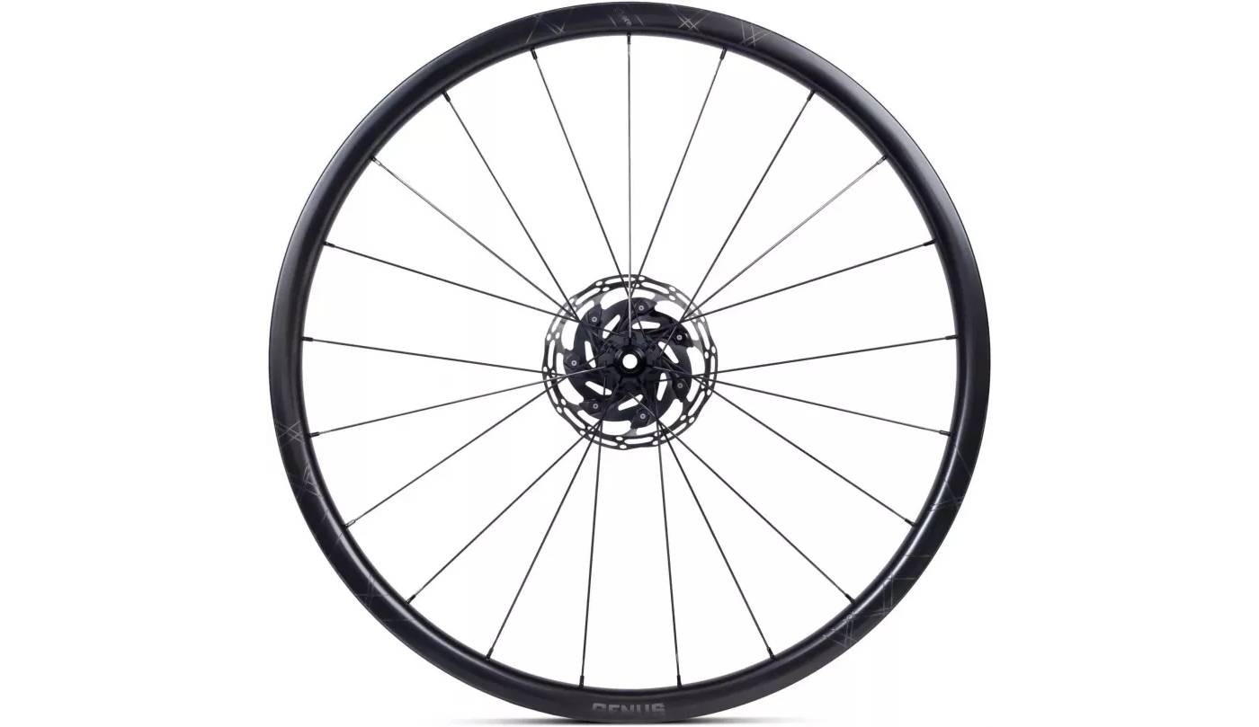 Колесо пров. + задн. 28" ERE GENUS II SL30 CARBON, Road, 100x12/142x12, CL, HG11, tubeless, чорний сатин 2