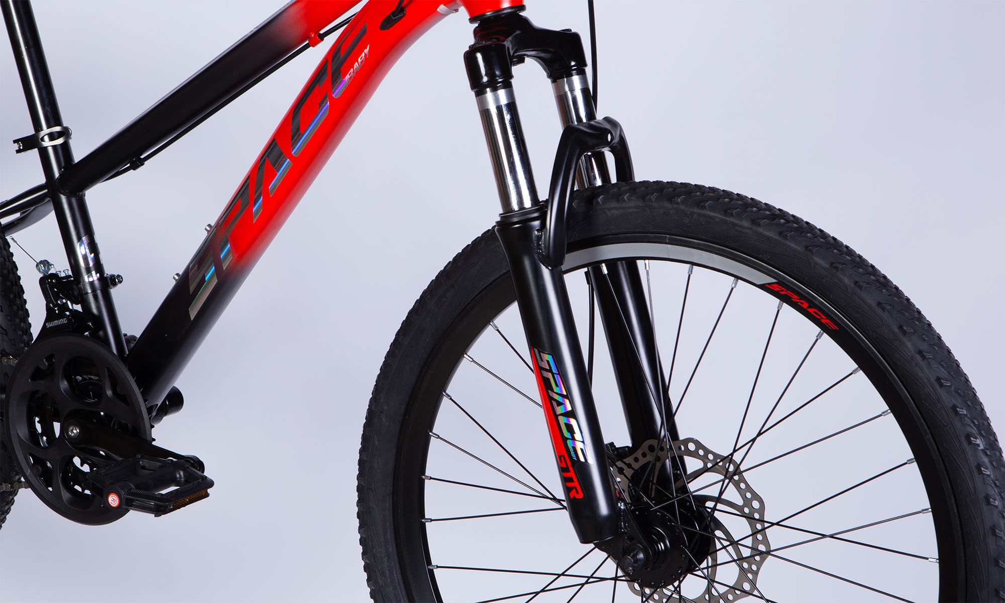 Велосипед SPACE MARS DD FR 24", размер XXS рама-11", год 2026, красно-черный 4 Велосипед SPACE MARS DD FR 24", размер XXS рама-11", год 2026, красно-черный 4