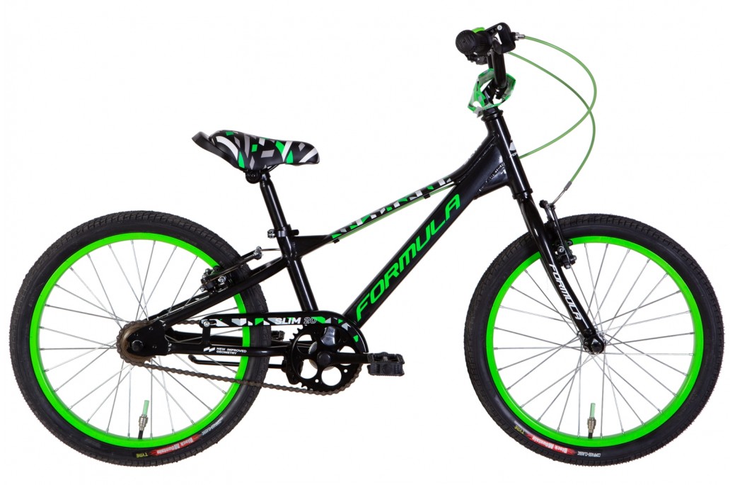 Фотографія Велосипед Formula Slim 20" рама 10" (2022) Чорно-зелений