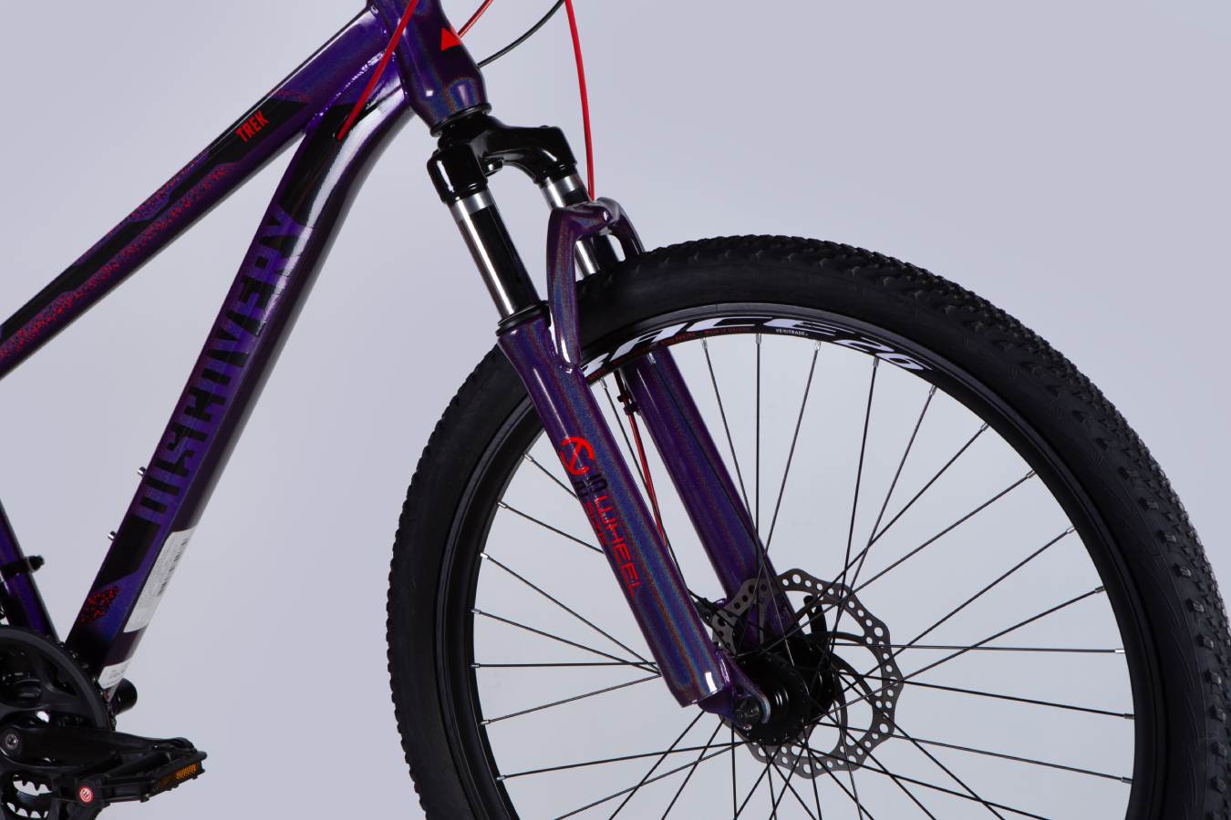 Велосипед Discovery TREK DD FR 26", размер XS, рама-13", 2025, фиолетовый  3