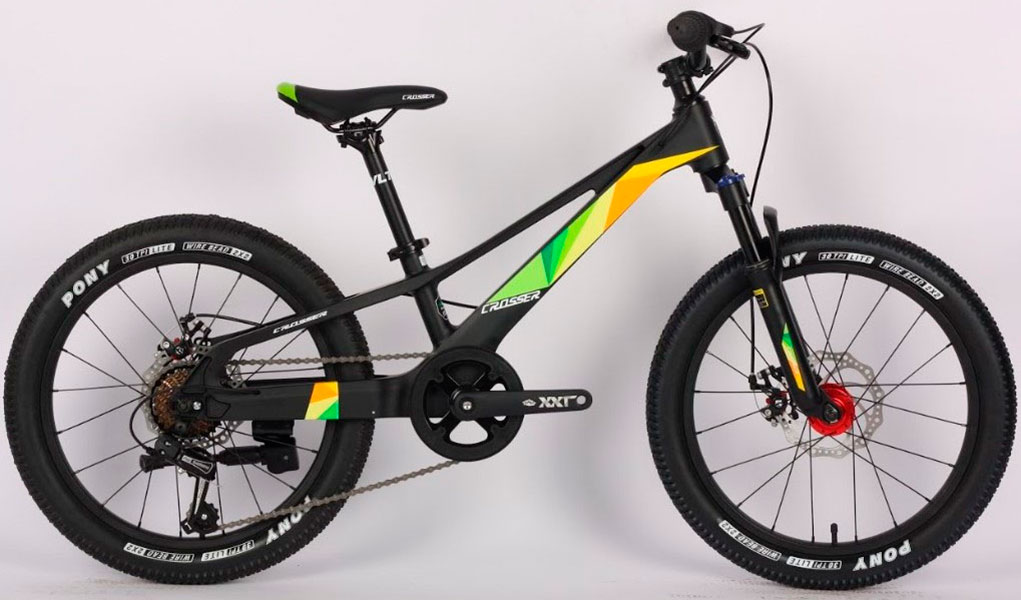 Фотография Велосипед Crosser XMB 20" 2021 Черно-зеленый