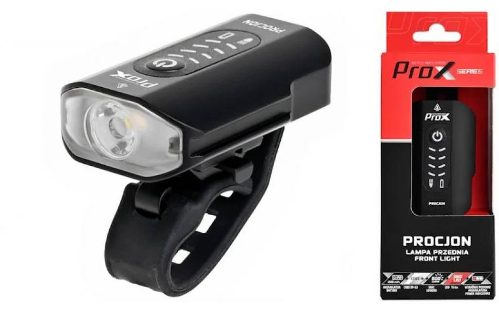 Фара передня ProX Procjon 600Lm, 1200mAh, USB-C чорний 2 Фара передня ProX Procjon 600Lm, 1200mAh, USB-C чорний 2