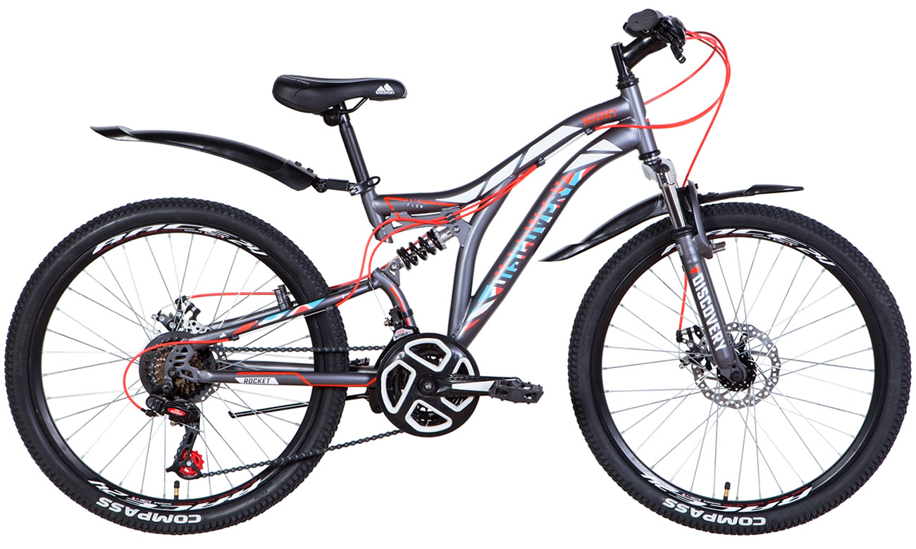 Велосипед Discovery ROCKET AM2 DD 24" (2021) 2021 Серебристо-белый