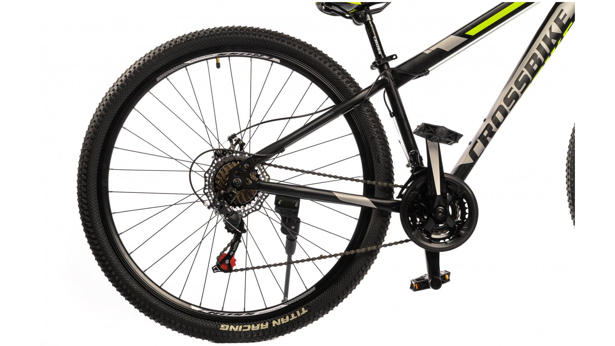 Велосипед CrossBike Storm 29", размер M рама 17" (2024), Черно-желтый 2