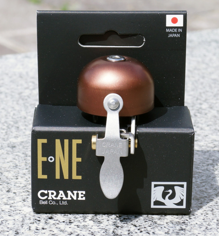 Звонок E-NE CRANE, Brown, 37мм алюминий, скоба 2 Звонок E-NE CRANE, Brown, 37мм алюминий, скоба 2