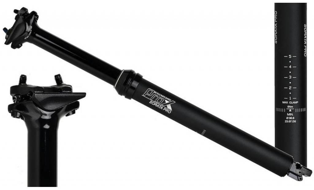 Подседельная труба дропер ProX Sorata 30.9/430мм, с монеткой, черная 3