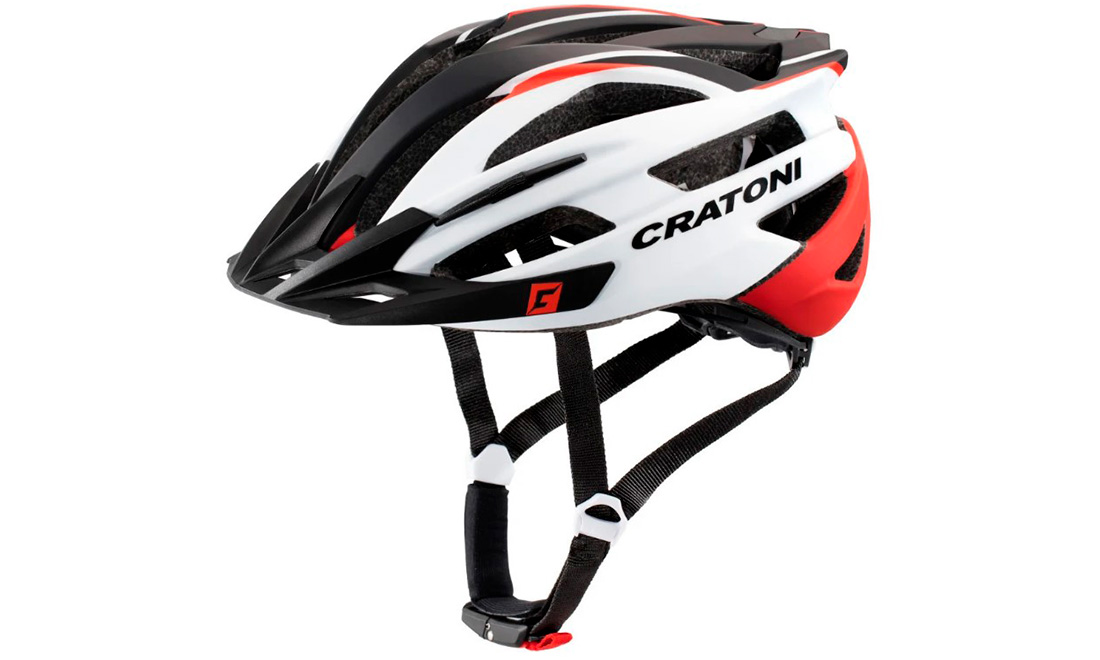 Фотография Велосипедный шлем Cratoni Agravic размер L/XL (58-62 см), Бело-красный