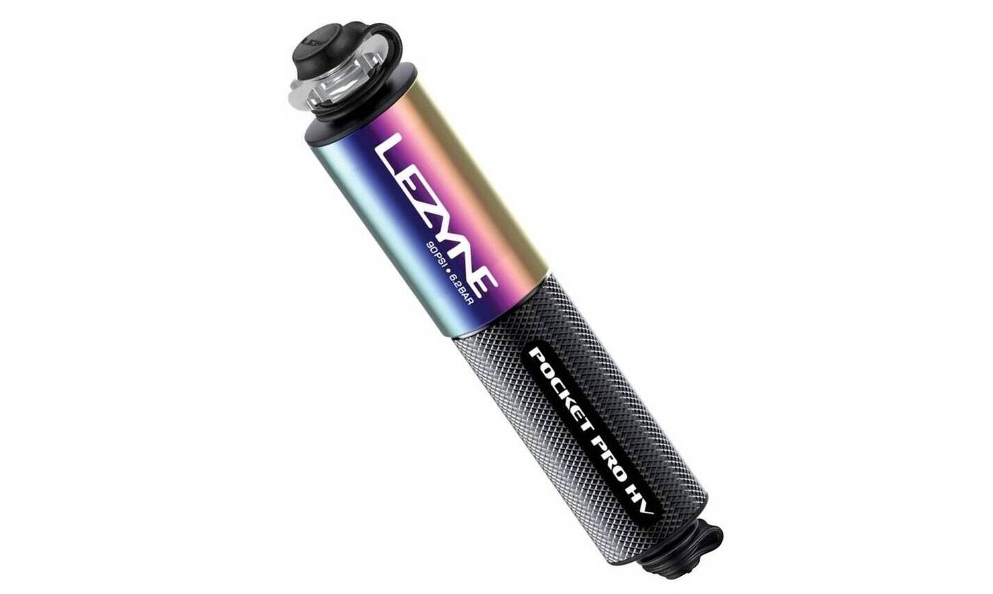 Ручной насос Lezyne Pocket Pro HV, 90 psi, черный-нео металл 2