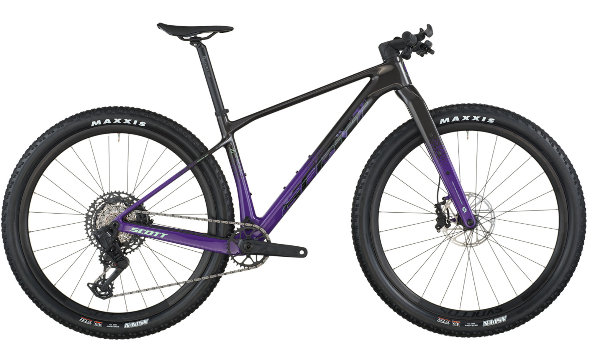 Велосипед SCOTT SCALE GRAVEL 10 Carbon 29", размер M, год 2026, черно-фиолетовый, KH 26 