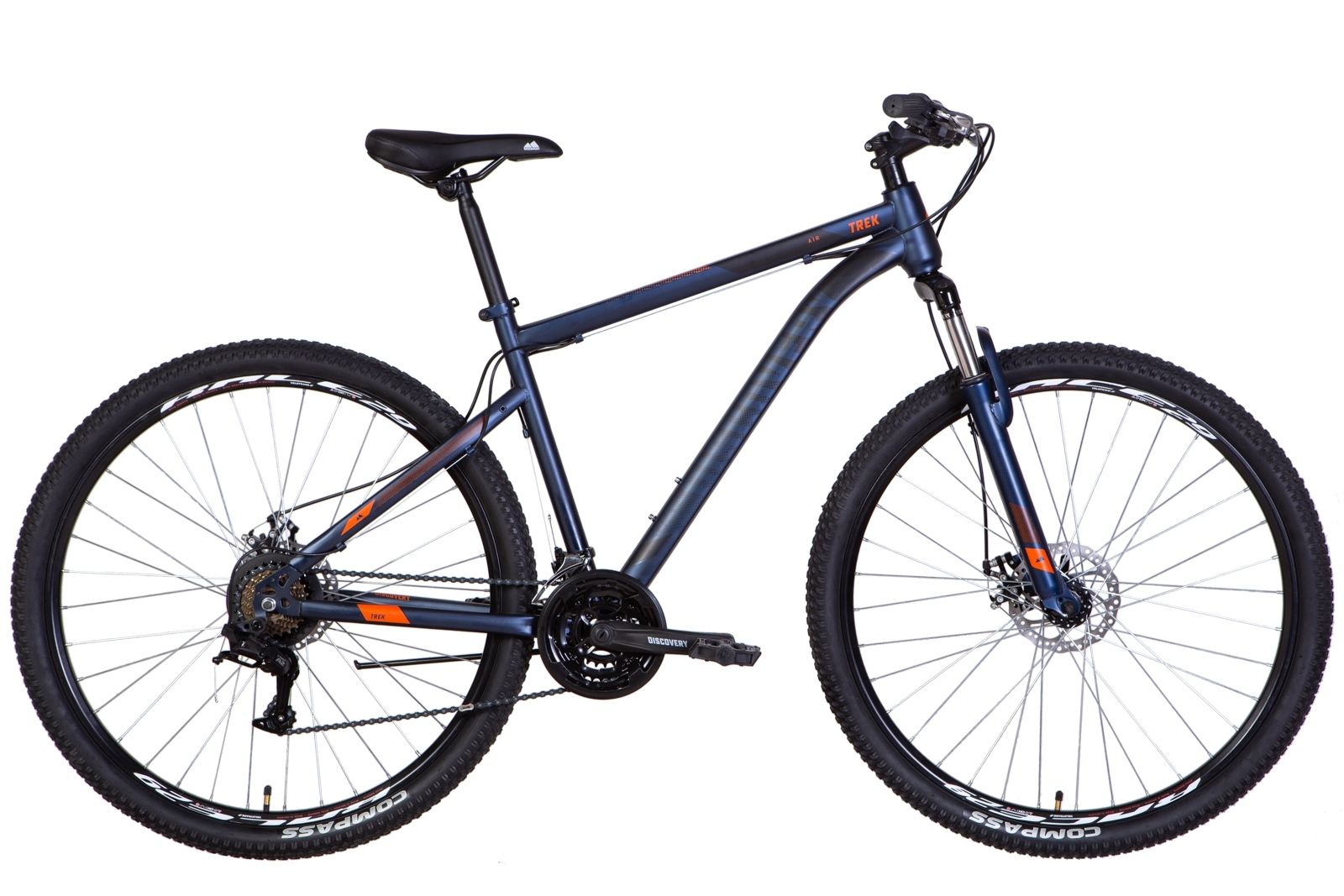 Фотографія Велосипед Discovery TREK AM DD 29" розмір L рама 19 2022 Синьо-чорний