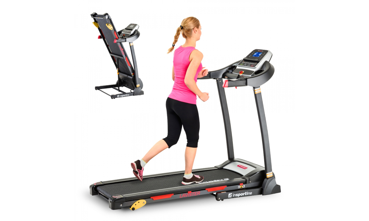 Бігова доріжка inSPORTline Lavister чорно-червоний