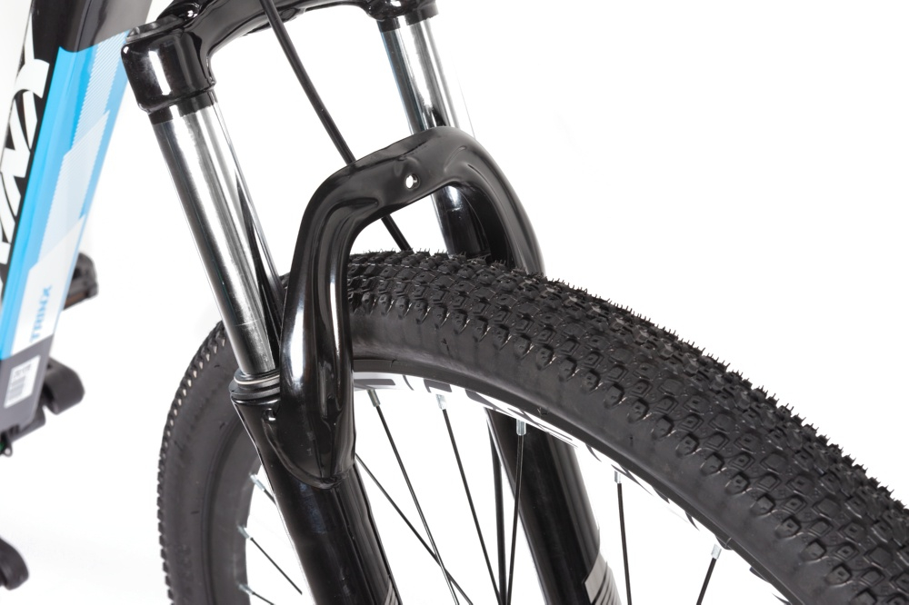 Фотография Велосипед Trinx M100 26" размер XS рама 13.5 2022 Black-Blue-White 4