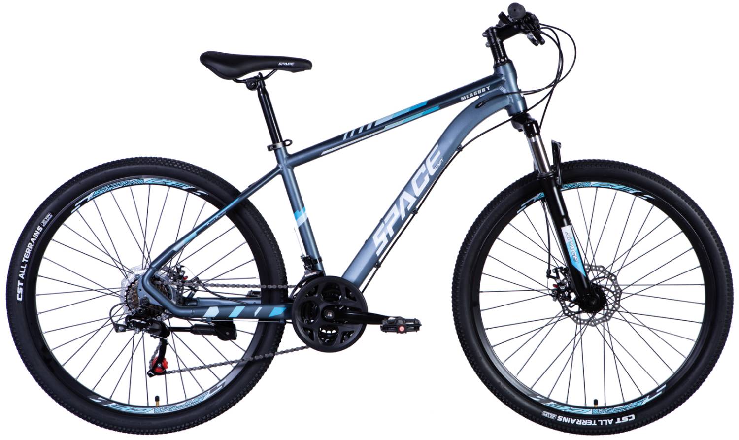 Фотография Велосипед SPACE MERCURY 26" размер S рама 15" 2024 Серо-белый
