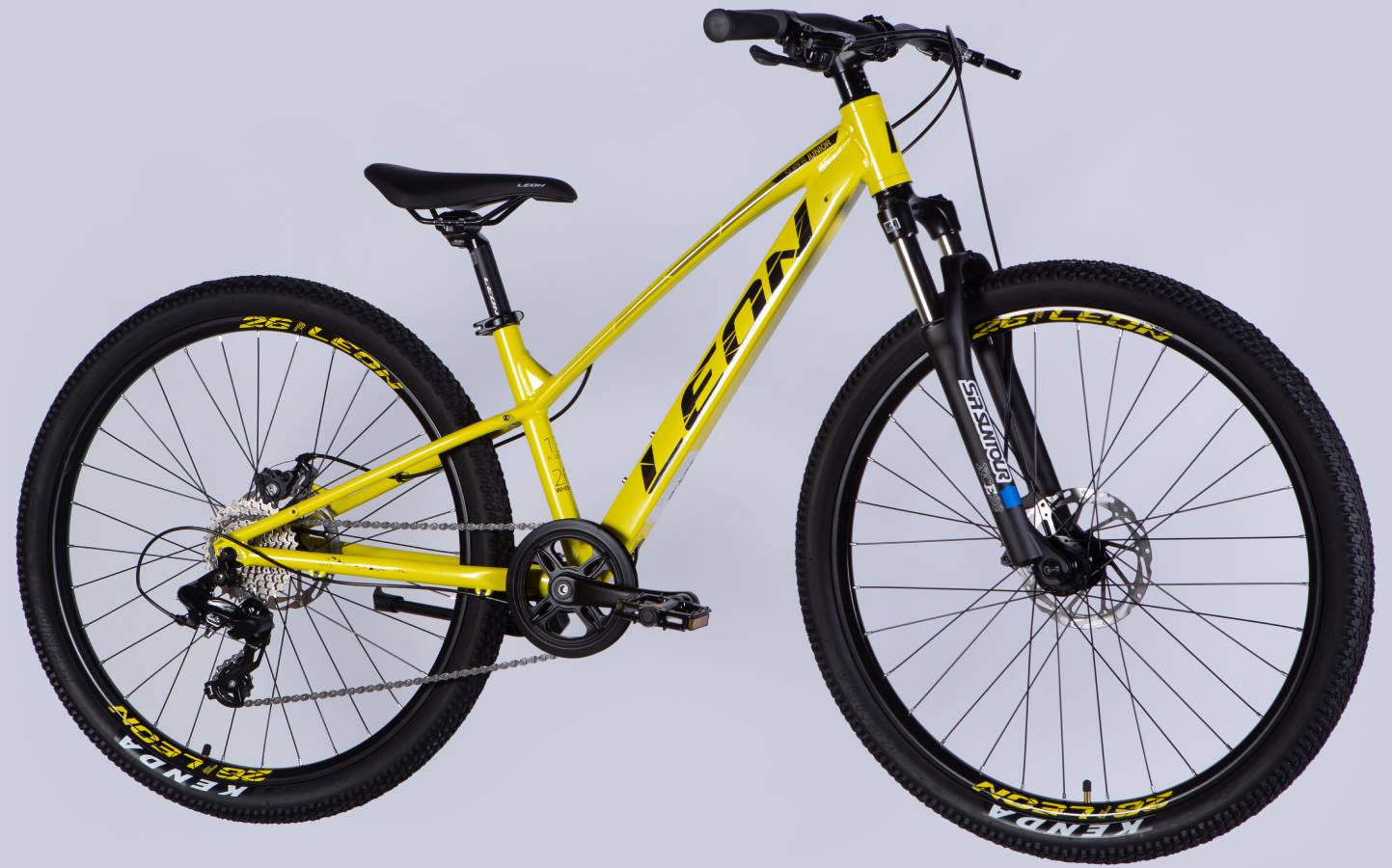 Велосипед Leon SUPER JUNIOR DD CS 26", размер XS, рама 13", 2025, желтый с черным  3