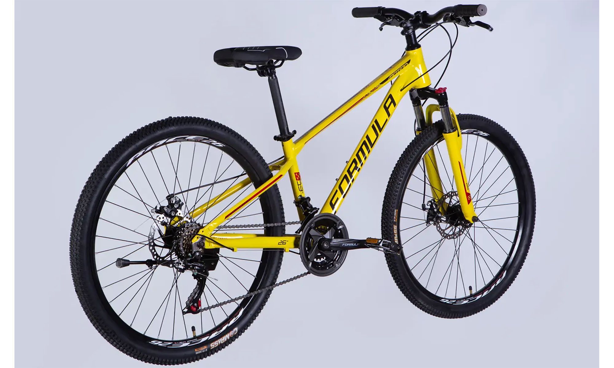 Велосипед Formula MOTION DD FR, 26", розмір XS, рама 13", рік 2026, жовтий з чорним 5