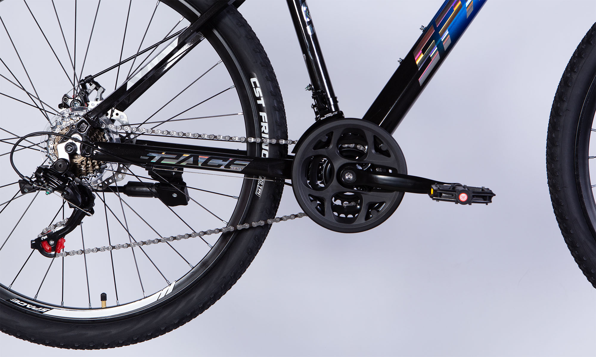 Велосипед SPACE PHAETON DD FR 27.5", розмір L, рама-19", рік 2026, чорно-синій 4 Велосипед SPACE PHAETON DD FR 27.5", розмір L, рама-19", рік 2026, чорно-синій 4