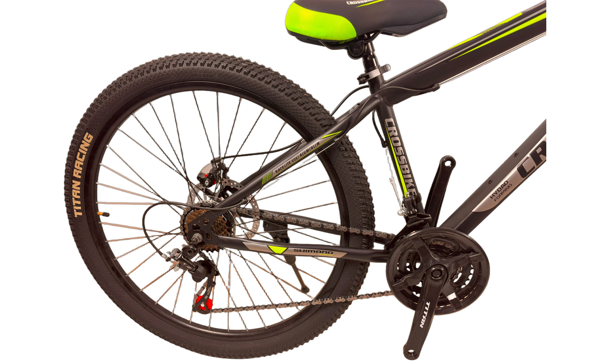 Велосипед CrossBike Storm 27.5", розмір S, рама 15", рік 2022, Чорний-Зелений 2