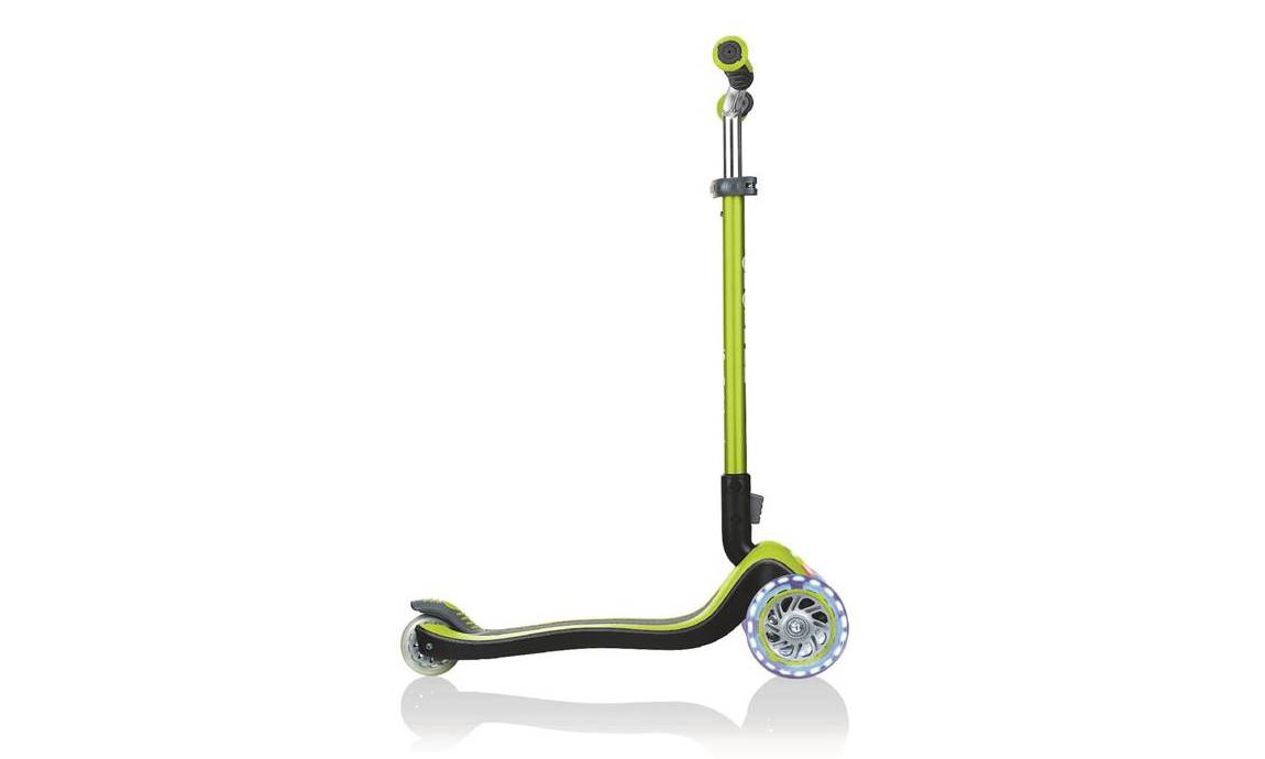 Самокат GLOBBER ELITE PRIME, зелёный, колёса с подсветкой, 3+ 4