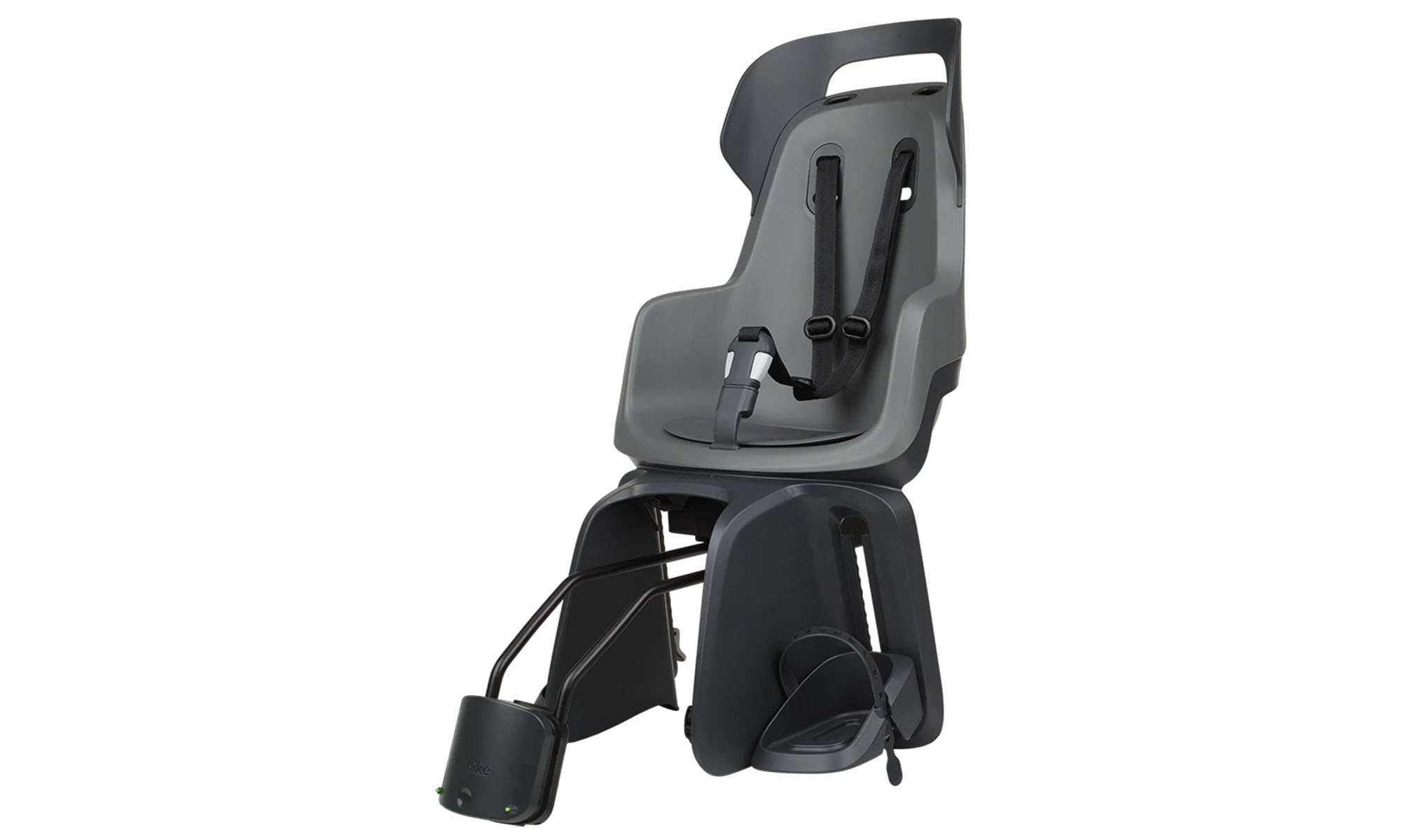 Детское велокресло Bobike GO Frames RS Reclining System - заднее сиденье на раму, серое Детское велокресло Bobike GO Frames RS Reclining System - заднее сиденье на раму, серое