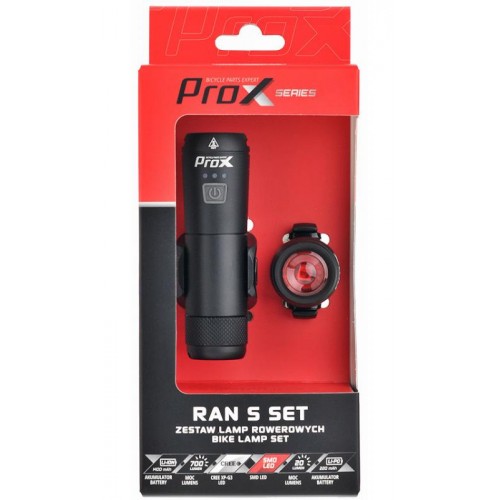 Комплект фар ProX Ran S Set, 700лм + Bootes 20лм USB 2
