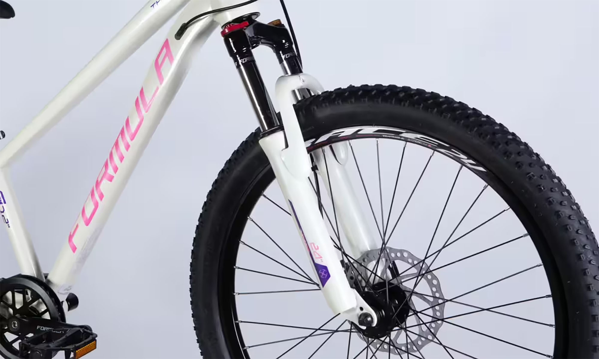 Велосипед Formula THOR DD CS 24", розмір XXS, рама-12", рік 2026, білий з рожевим 2