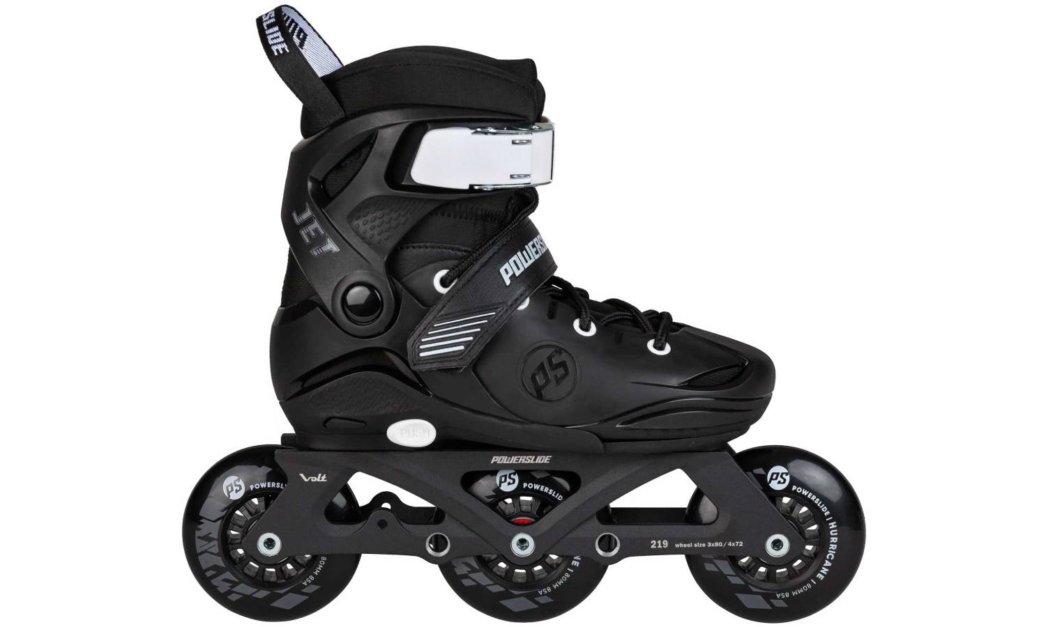 Ролики POWERSLIDE Jet Pro adj. размер 31,0-34,0 черный 