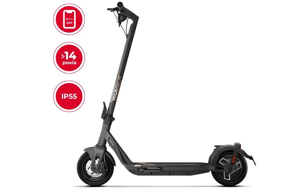Электросамокат NIU KQi Air X Full Carbon UltraLight 9,5", 350(700)W, 9,4Ah, App, черно-желтый 7