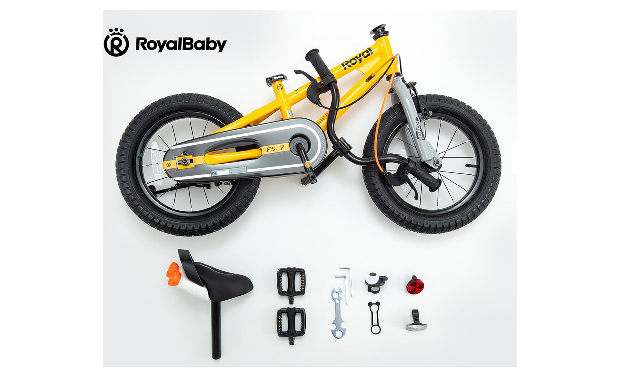 Велосипед RoyalBaby FREESTYLE 7TH 14" OFFICIAL UA желтый 3