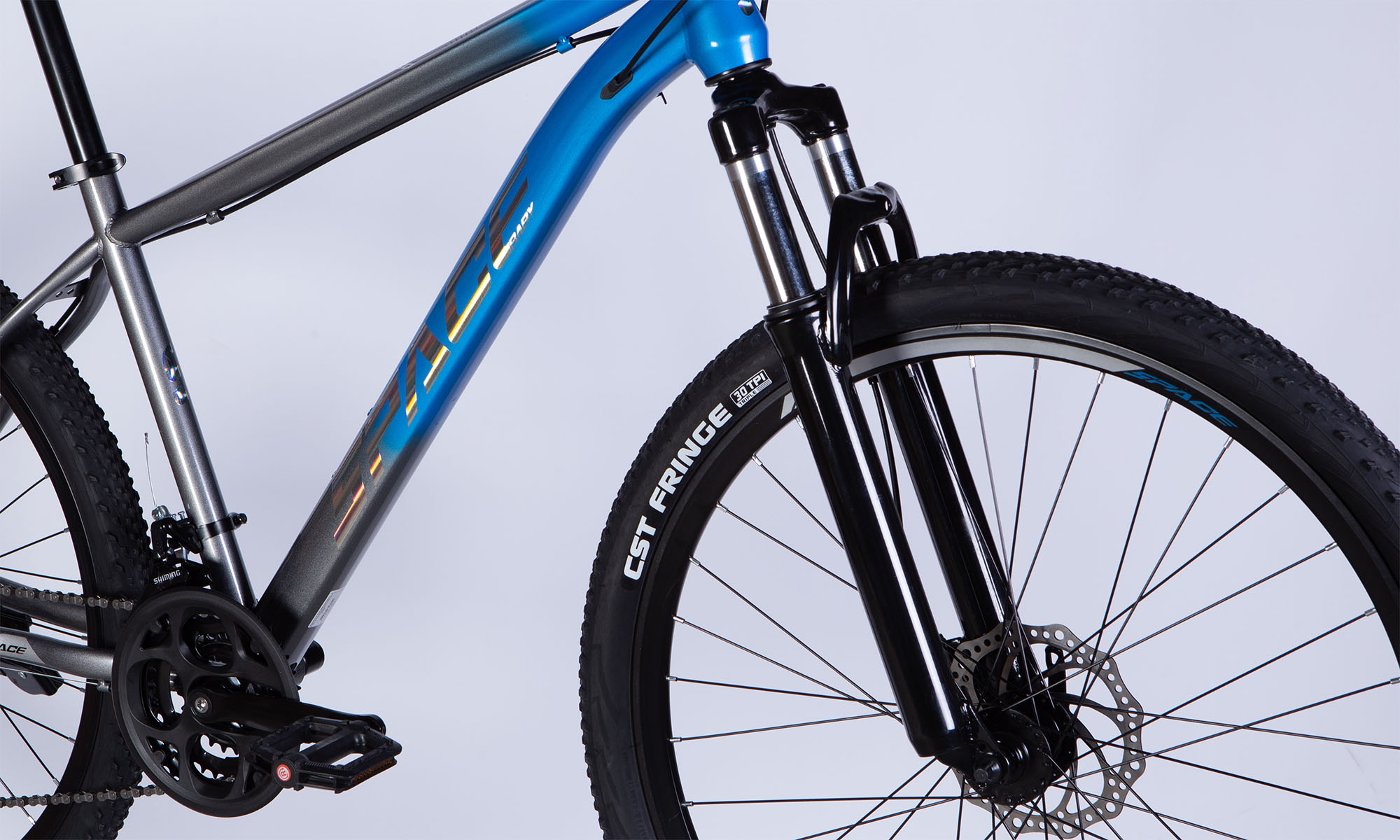 Велосипед SPACE MARS DD FR 27.5", размер M, рама-17", год 2026, сине-серый 4