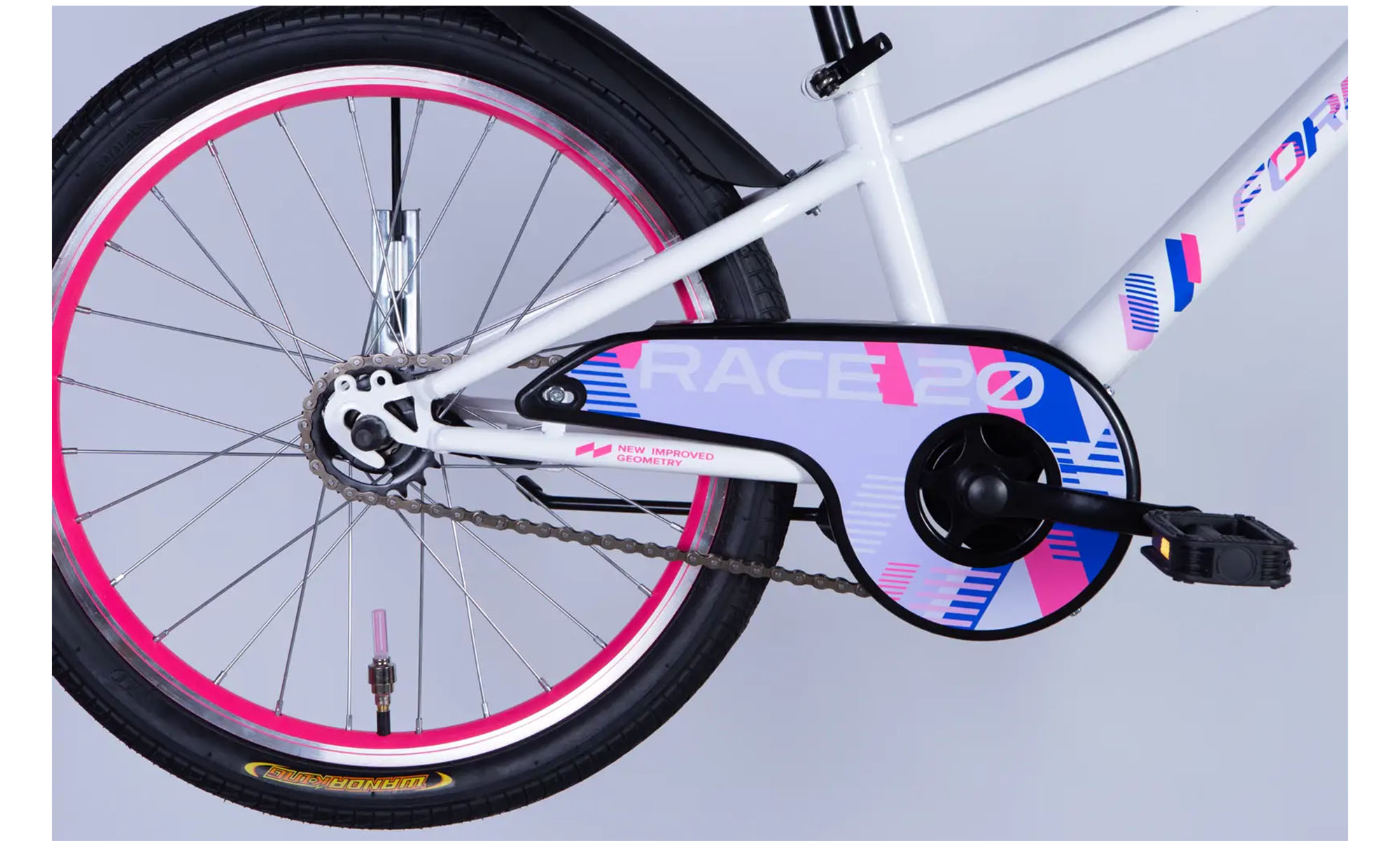 Велосипед Formula Kid RACE BH 20", размер XXS, рама-10", год 2026, белый с розовым 3