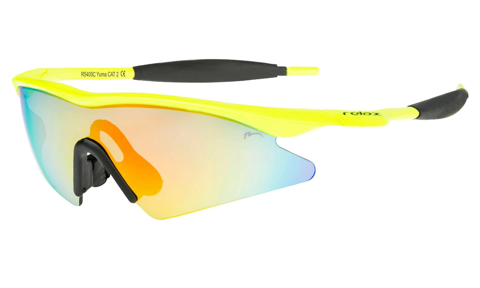 Очки Relax Yuma желтые глянцевые, линза smoke (PC), spectra platinum, кат. 2 