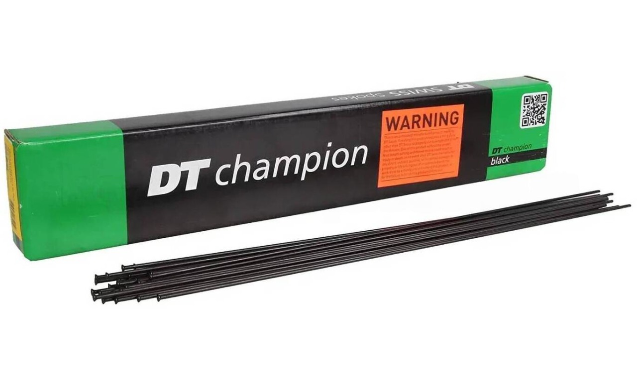 Спиці DT Swiss Сhampion Straight pull 2.0mm x 296mm Black (Чорний) 100шт Спиці DT Swiss Сhampion Straight pull 2.0mm x 296mm Black (Чорний) 100шт