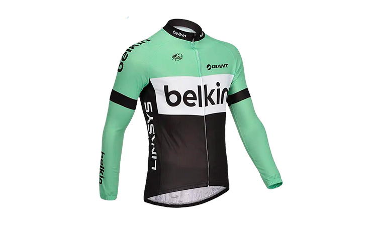Велоформа демисезонная Belkin Cycling Team, чёрно-зелёная, размер XL   2