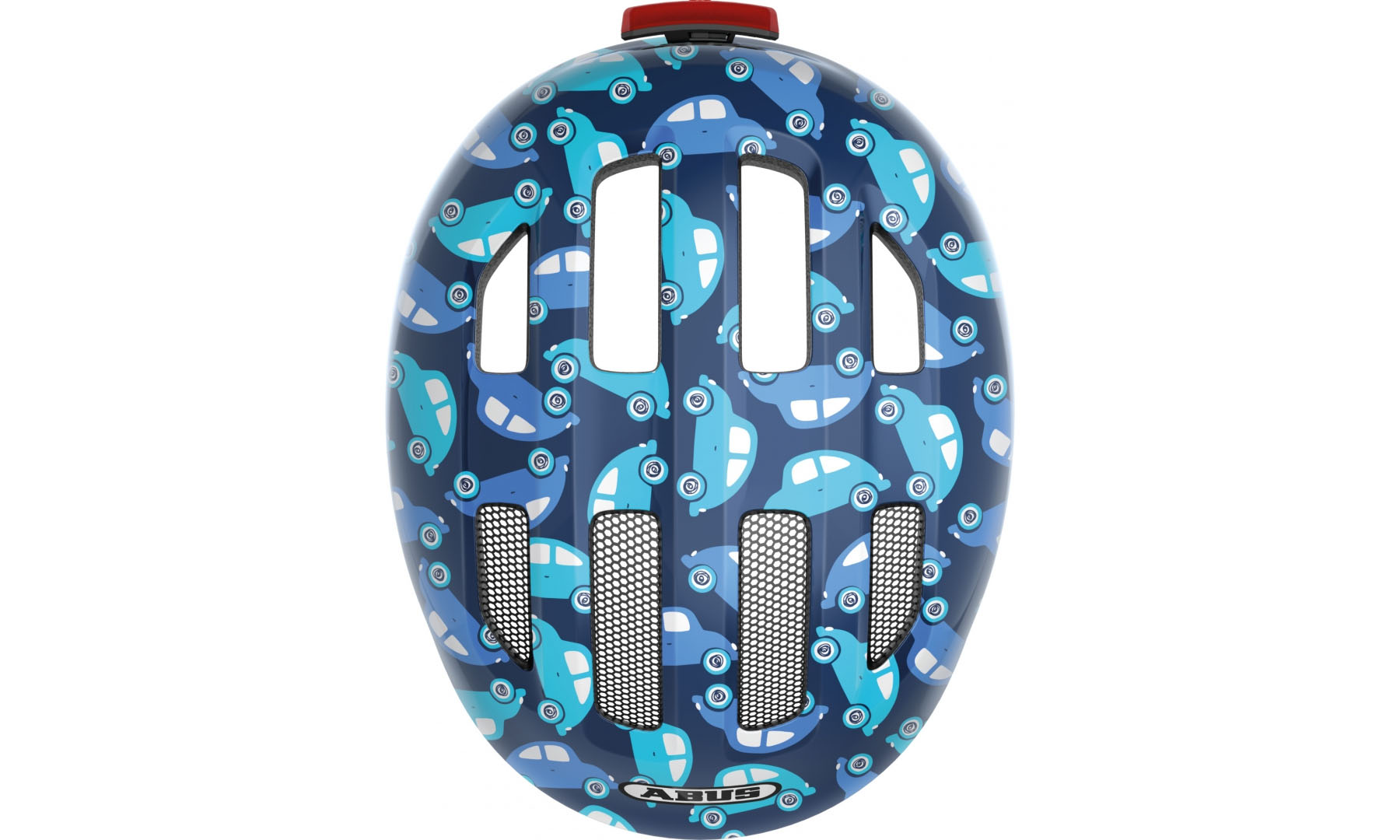 Велошолом дитячий ABUS SMILEY 3.0 LED Blue Car, розмір S (45-50 см), сині машини 2