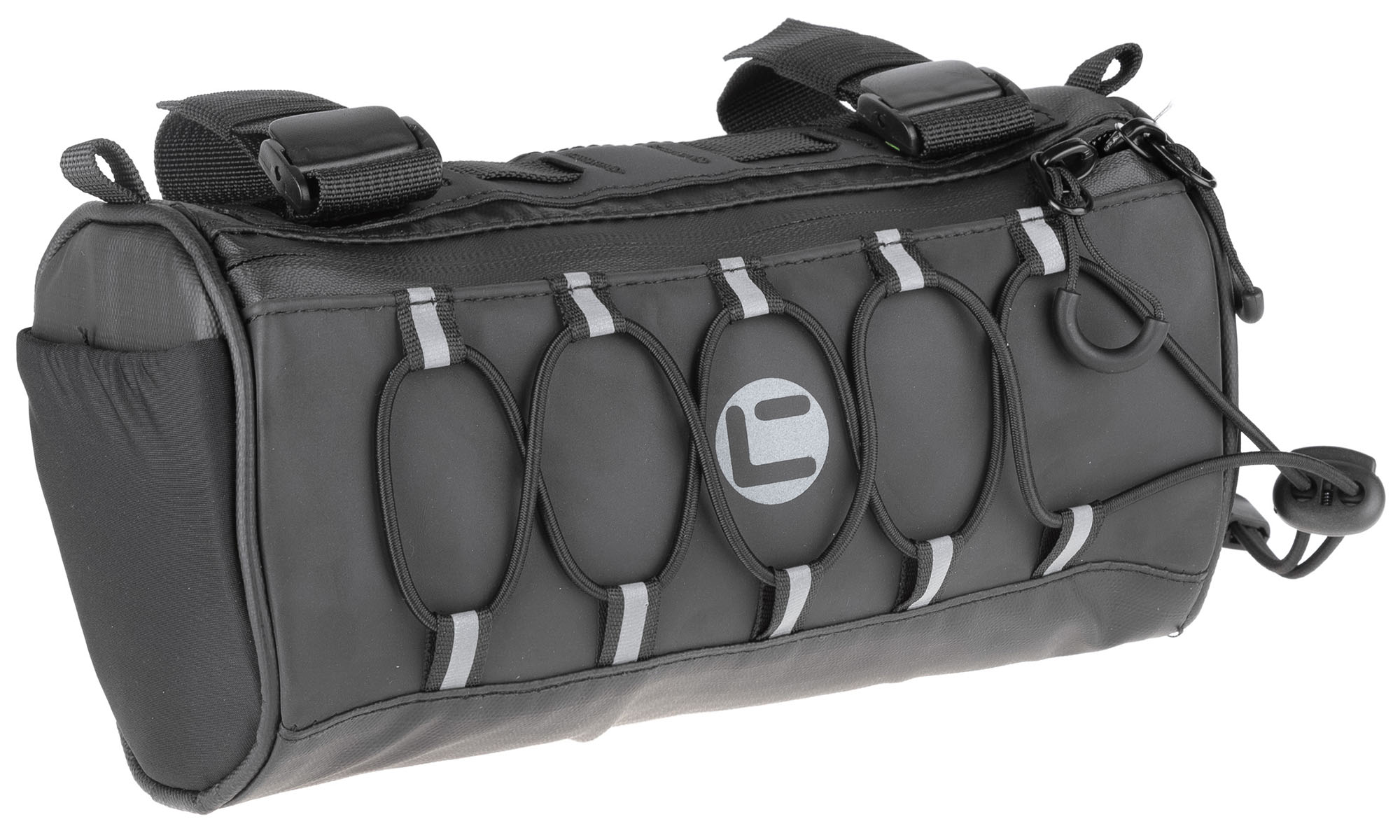 Сумка на кермо ONRIDE Barrel 10, об'єм 1 л, водовідштовхуюча тканина, світловідбиваюча вставка 