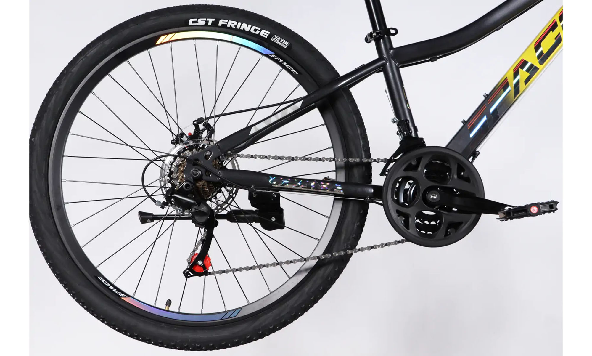 Велосипед SPACE AURORA DD FR 26", розмір XS, рама-13", рік 2026, жовто-чорний 5 Велосипед SPACE AURORA DD FR 26", розмір XS, рама-13", рік 2026, жовто-чорний 5