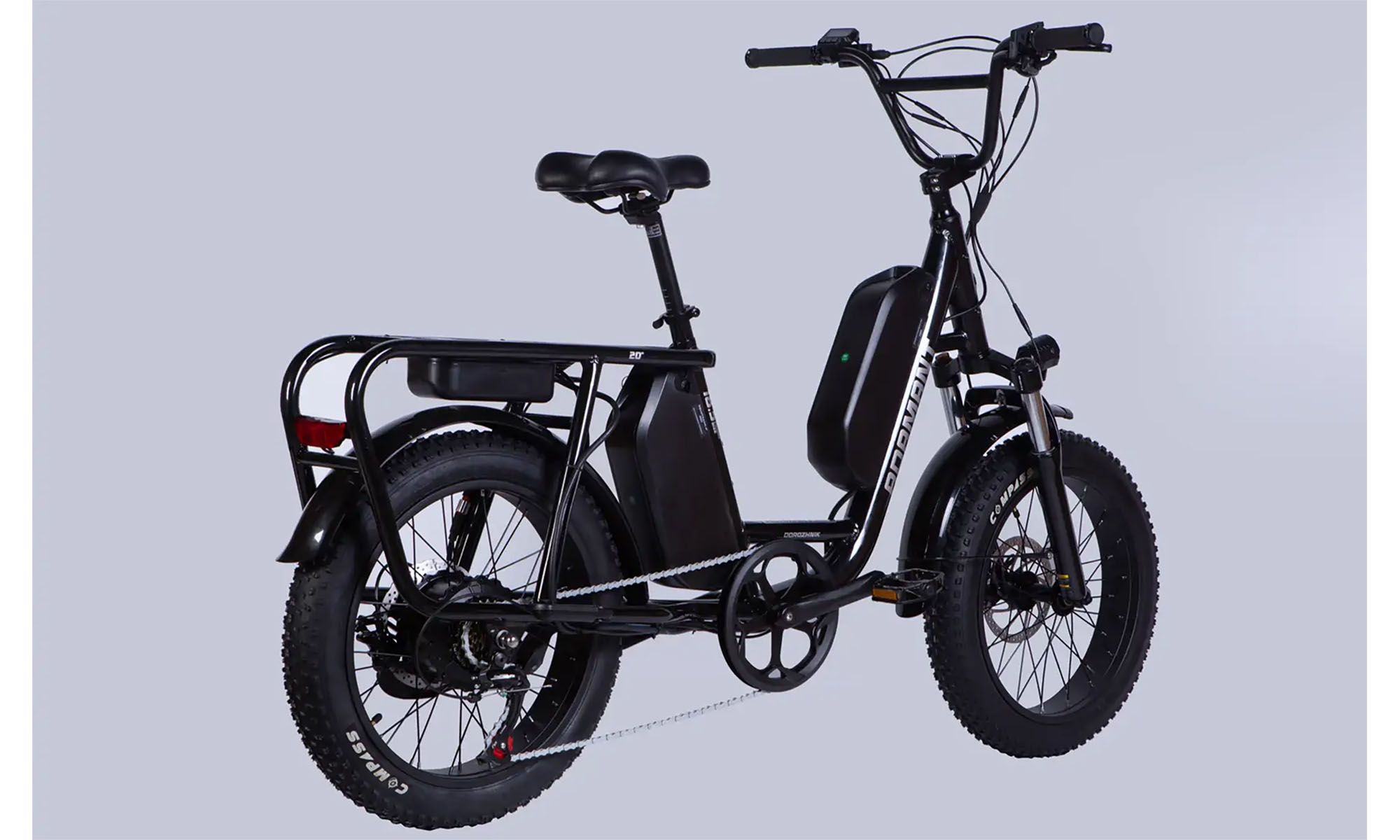 Велосипед с электроприводом Dorozhnik ADAMANT HDD 20", размер M, рама-18,5", 48B, 17.5+12.5А*ч, 1000Вт, год 2026, черный 5