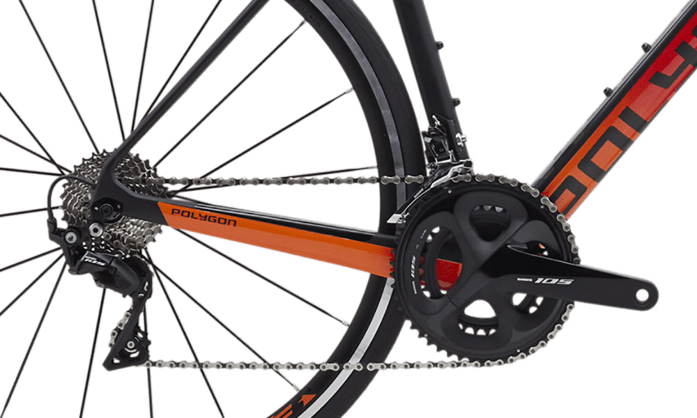 Фотография Велосипед Polygon STRATTOS S7 28" (2021) 2021 Черно-оранжевый 4
