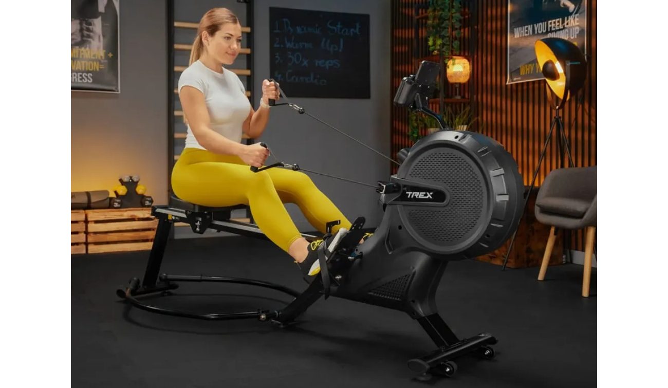 Гребной тренажер Trex Sport APRON TX-880RM аэромагнитный черный 18 Гребной тренажер Trex Sport APRON TX-880RM аэромагнитный черный 18