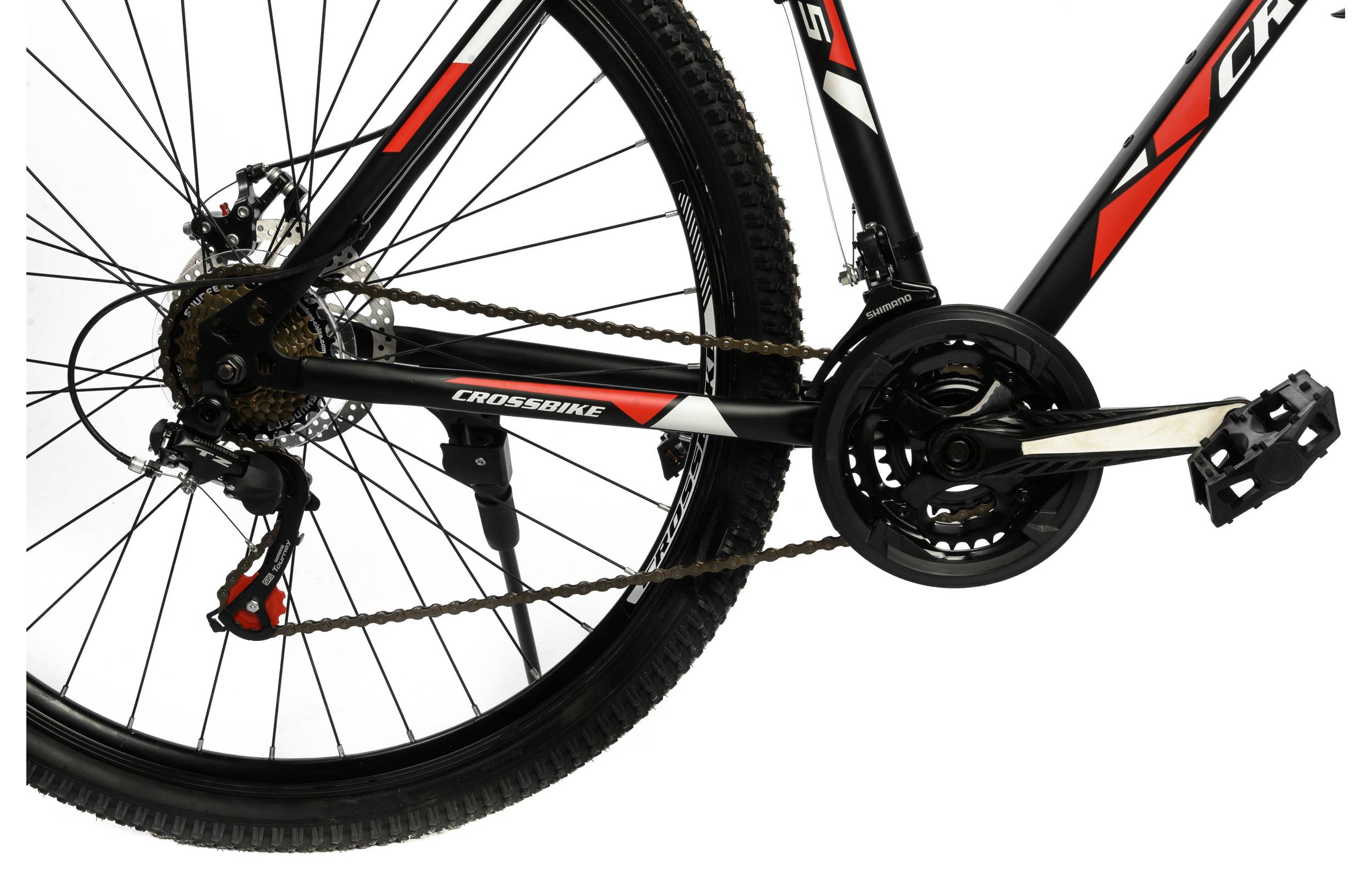Велосипед CrossBike Racer 29" розмір L рама 20 2022 Чорно-червоний 2