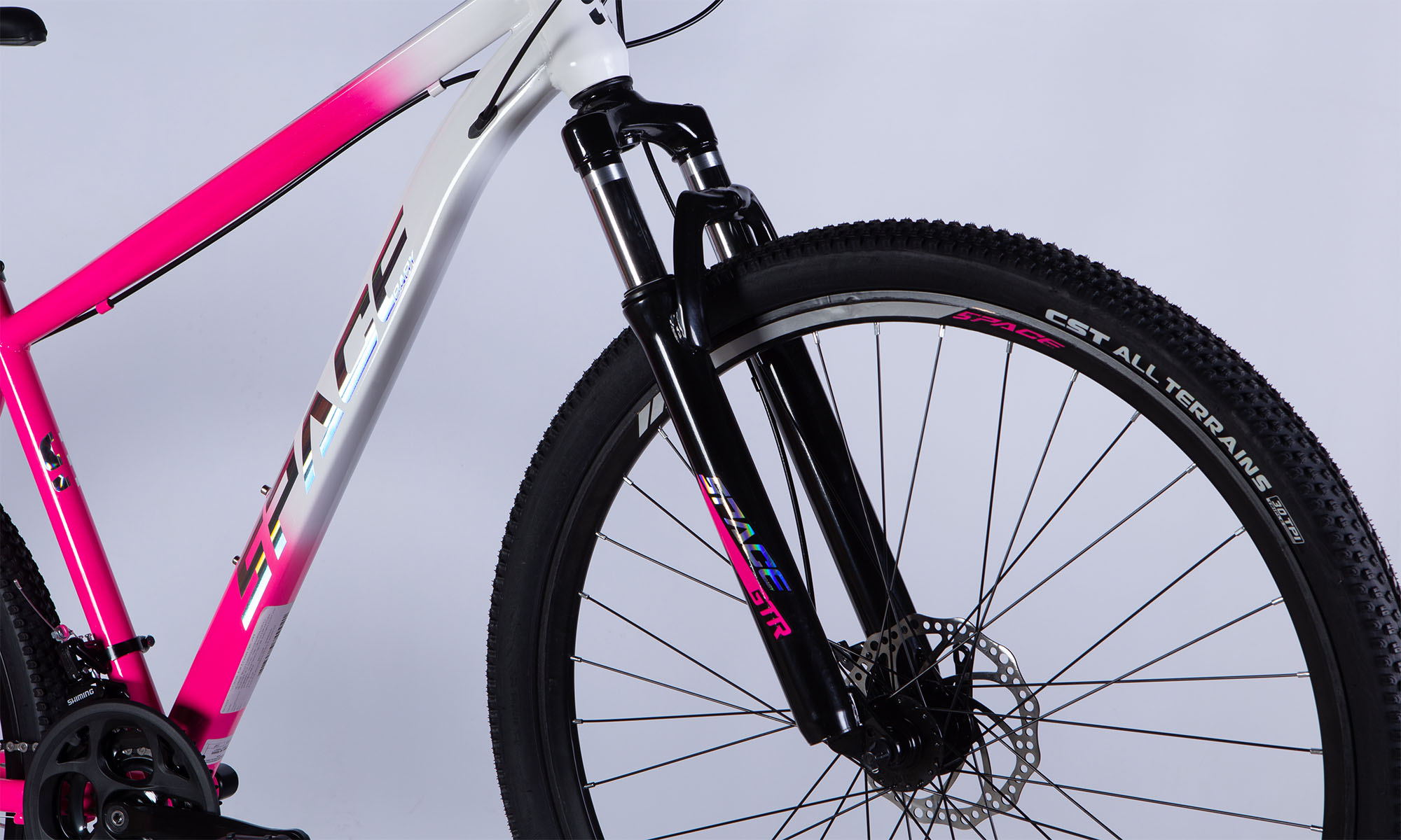 Велосипед SPACE MARS DD FR 29", размер M, рама 18", 2025, розово-белый  6