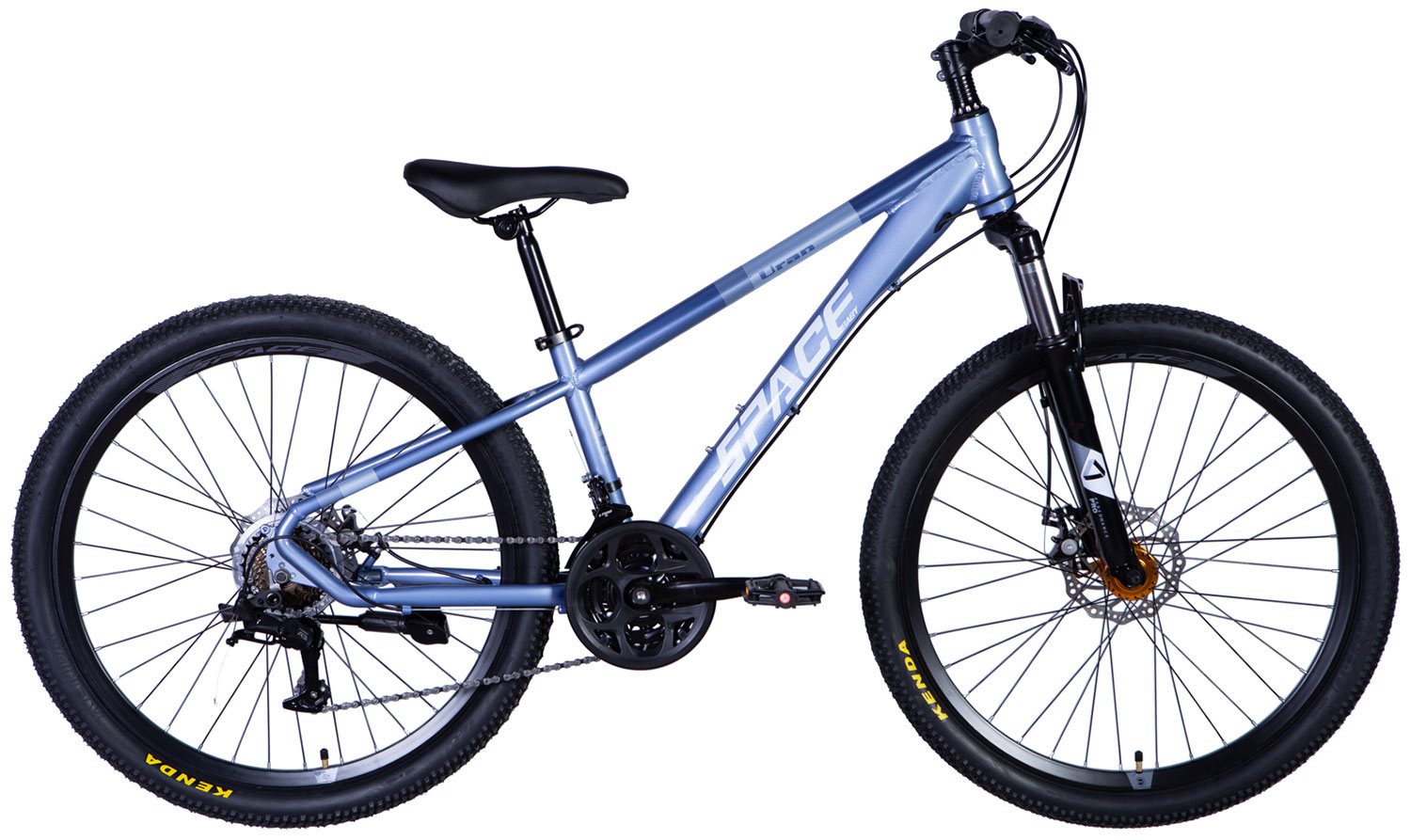 Фотография Велосипед SPACE URAN AM DD 26" размер XS рама 13" 2024 Сине-фиолетовый