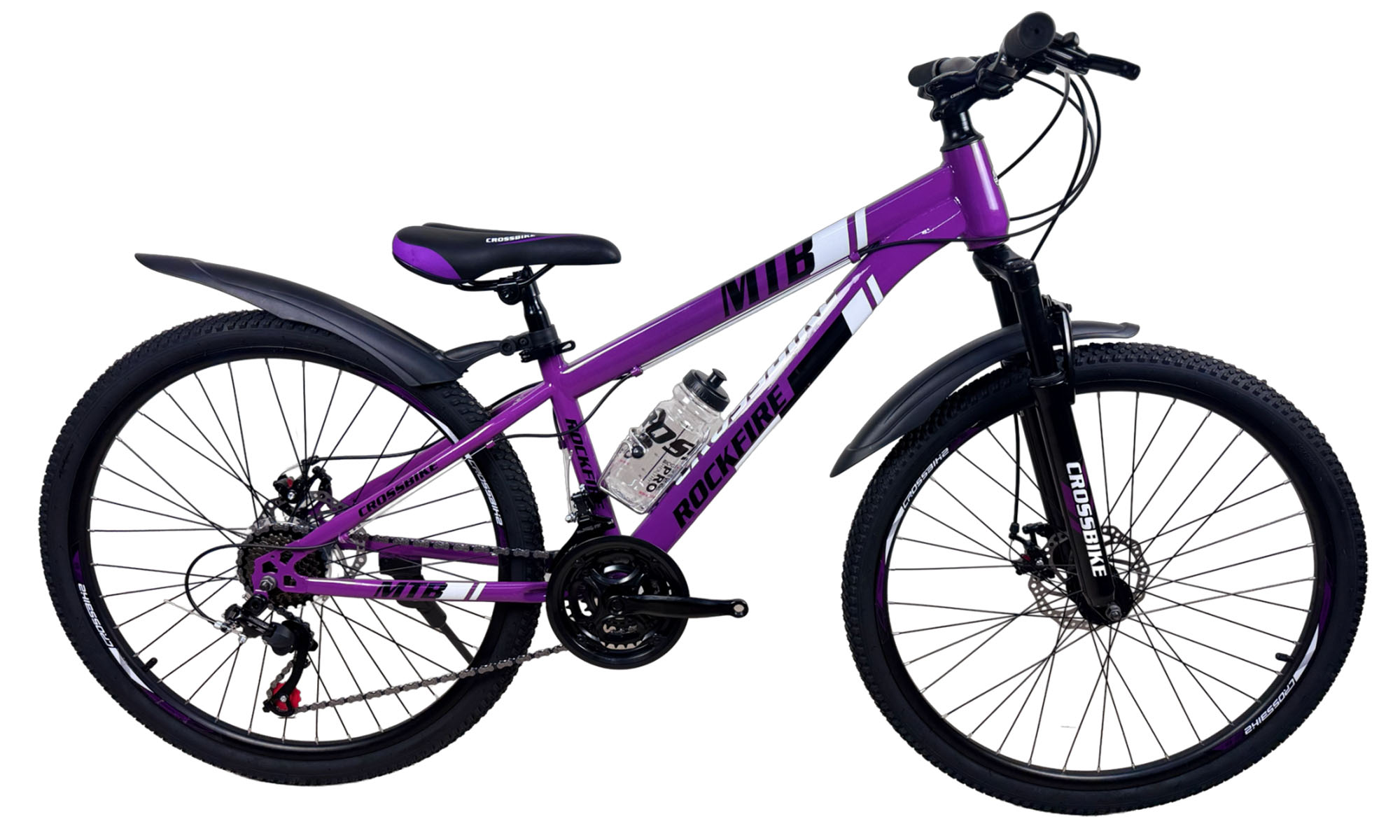 Велосипед CrossBike Rockfire 26", розмір XS, рама 13", рік 2026, Фіолетовий Велосипед CrossBike Rockfire 26", розмір XS, рама 13", рік 2026, Фіолетовий