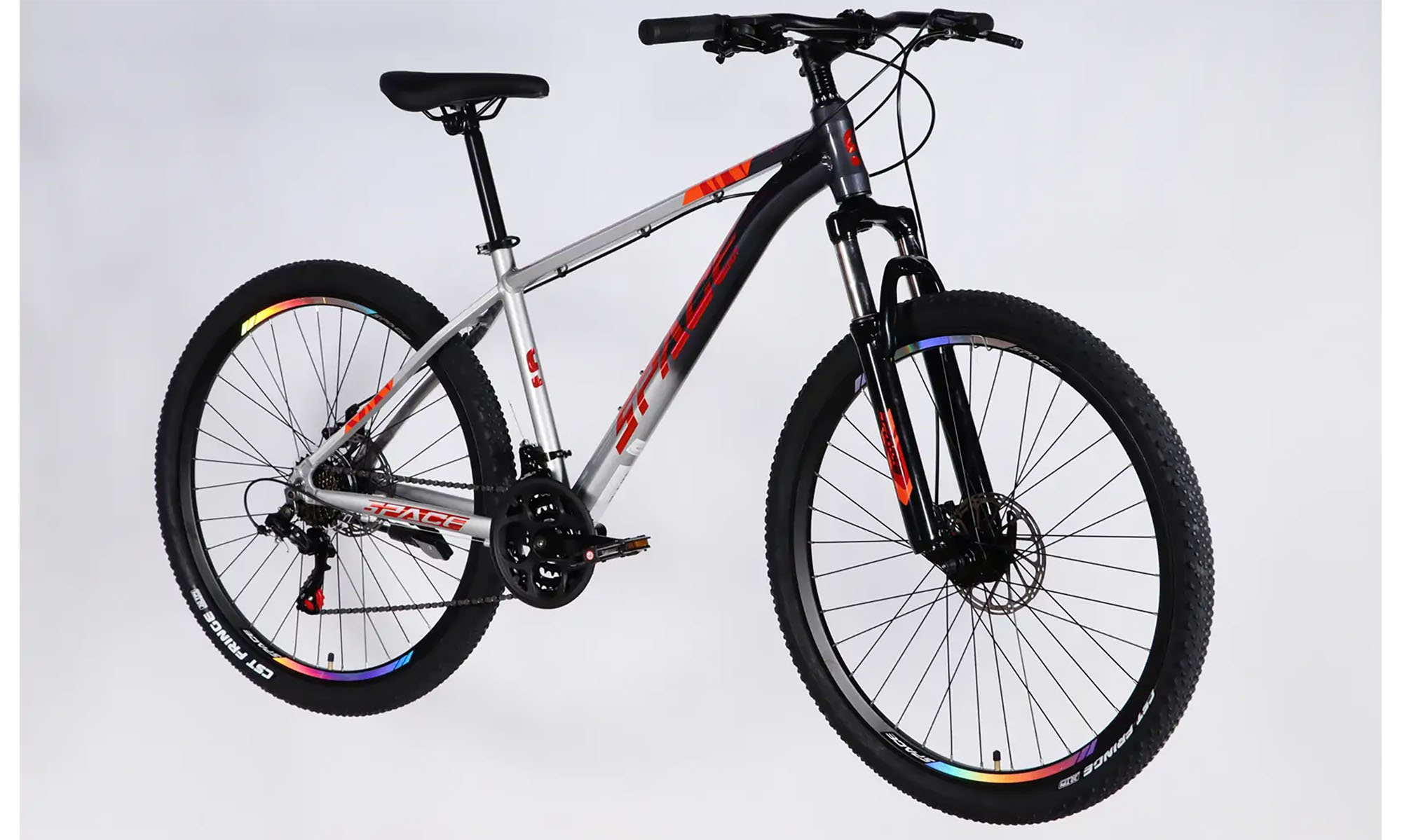 Велосипед SPACE PHAETON DD FR 27.5", розмір M, рама-17", рік 2026, сіро-сріблястий 3