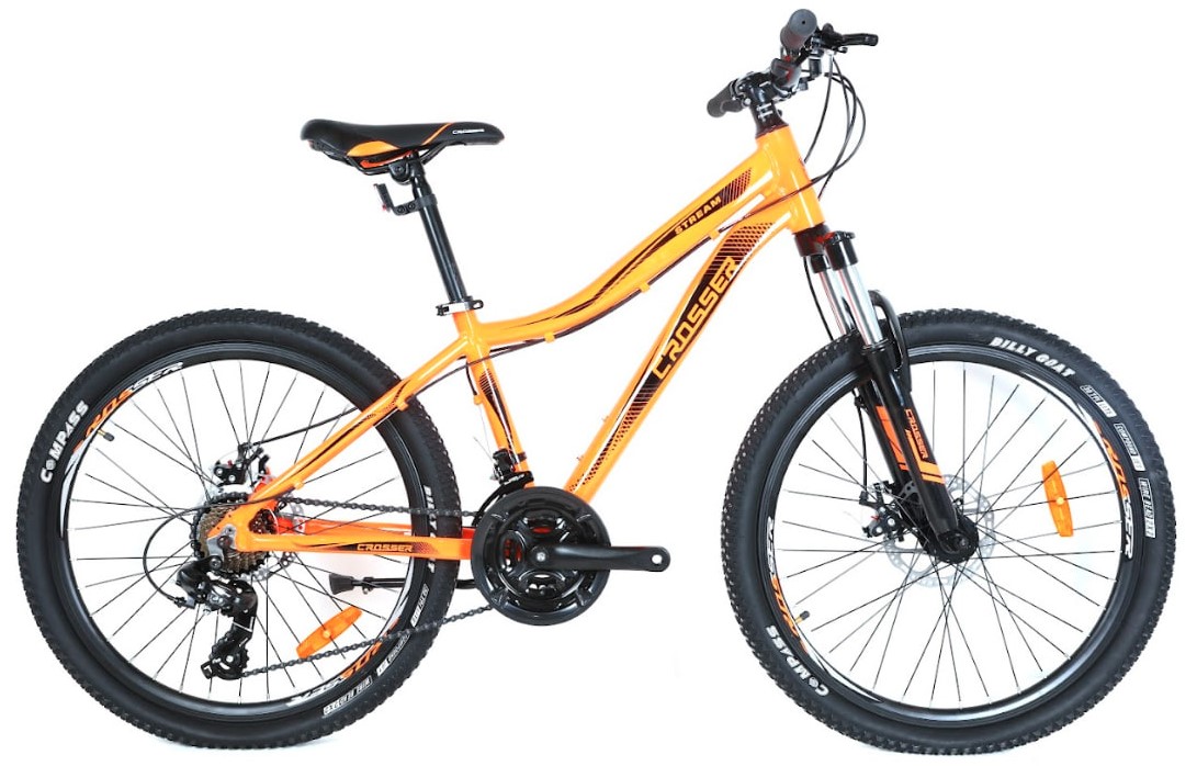 Фотография Велосипед Crosser Stream 24" размер XXS рама 14 2021 Оранжевый