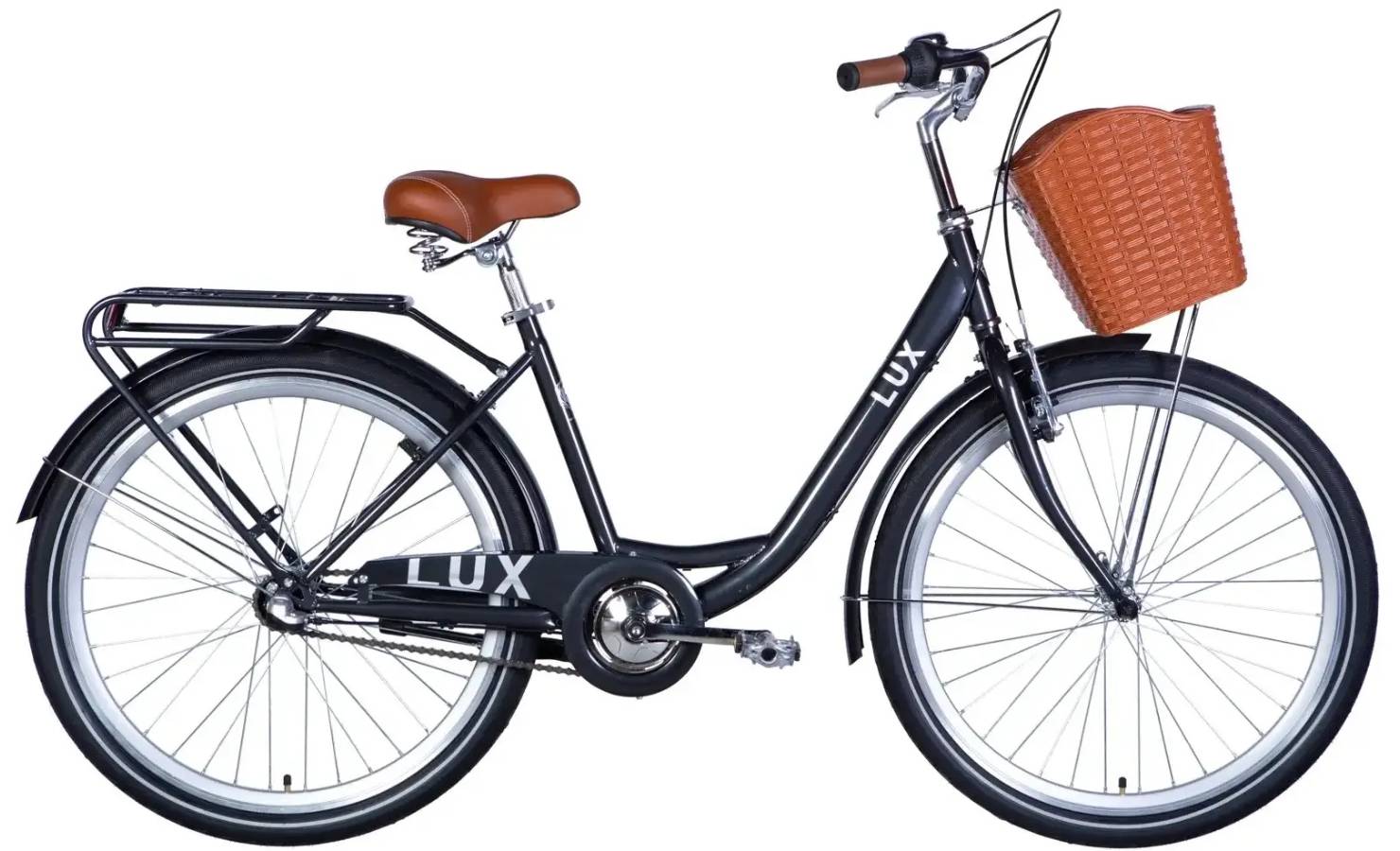 Фотография Велосипед Dorozhnik LUX Nexus 26" размер М рама 17 2024 Серый