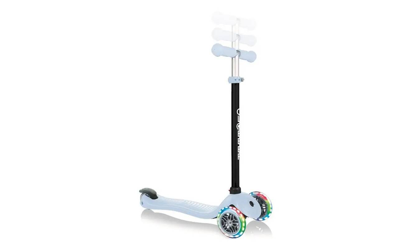 Самокат GLOBBER GO UP SPORTY со светящимися колёсами, пастельный синий, 1+ 2